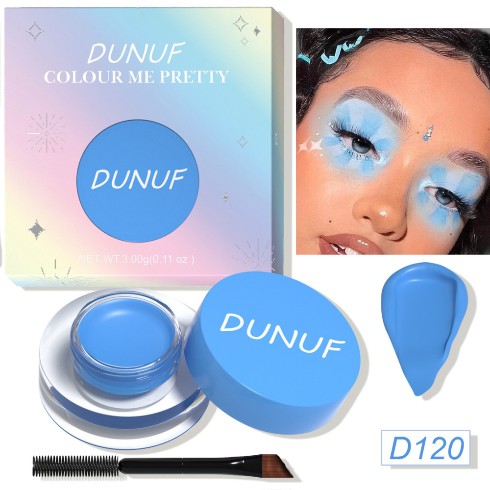 彩妆跨境DUNUF 12脸彩眼影持久眼线哑光彩绘染眉膏通用万圣节