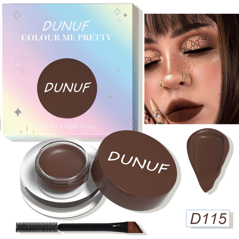 彩妆跨境DUNUF 12脸彩眼影持久眼线哑光彩绘染眉膏通用万圣节