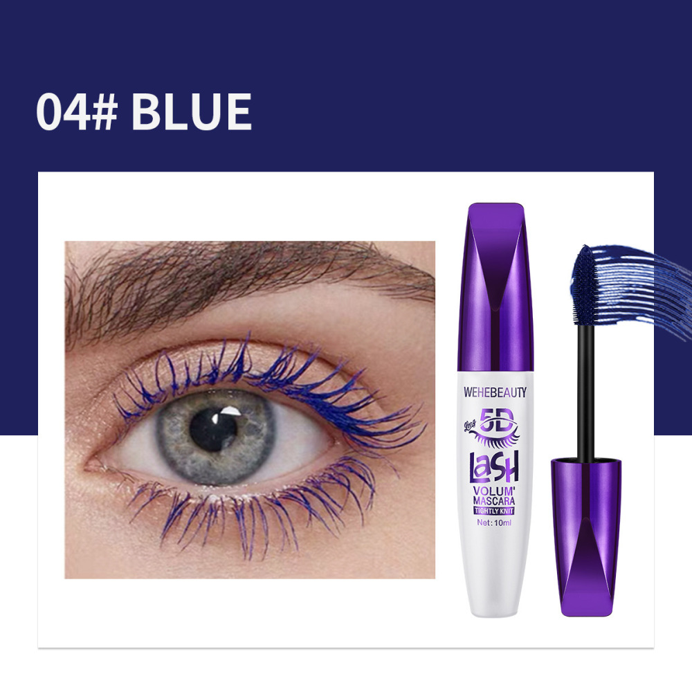 跨境彩色wehebeauty5D立体睫毛膏打底持久不晕染纤长持久卷翘定型