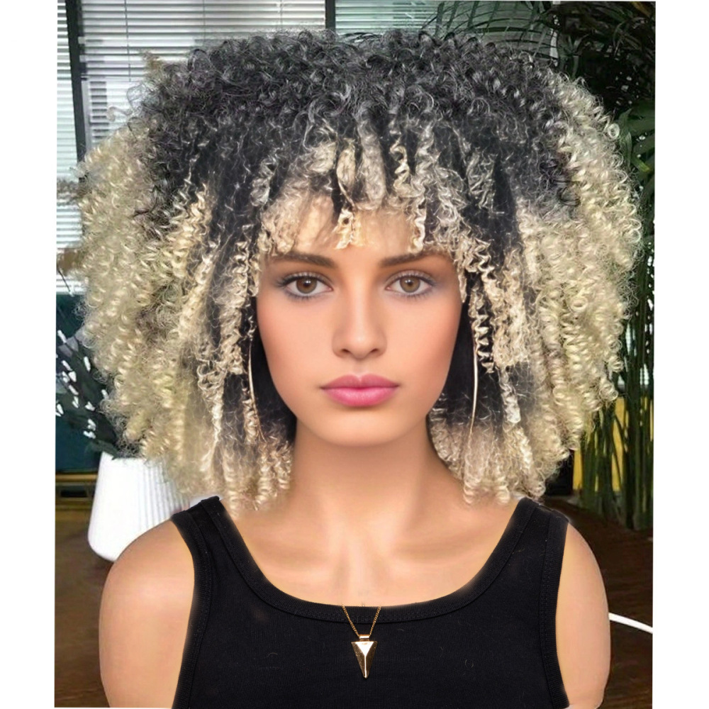 欧美新品假发多色可选蓬松爆炸wigs非洲假发跨境货源女士卷发头套