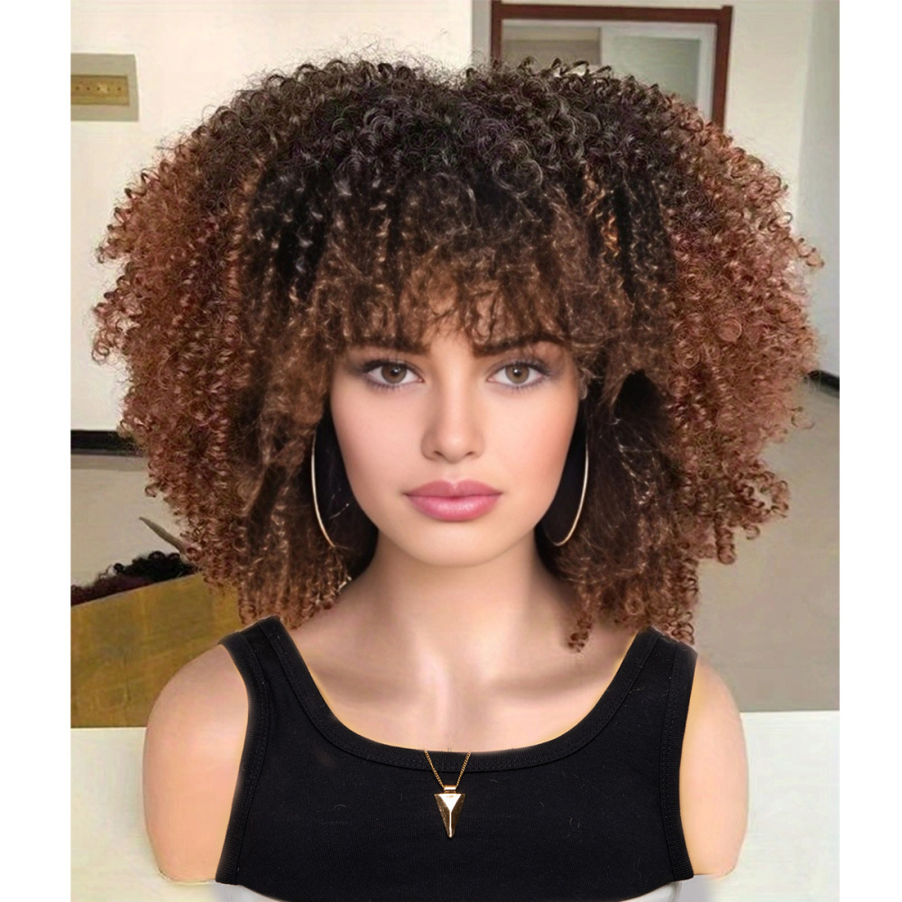 欧美新品假发多色可选蓬松爆炸wigs非洲假发跨境货源女士卷发头套