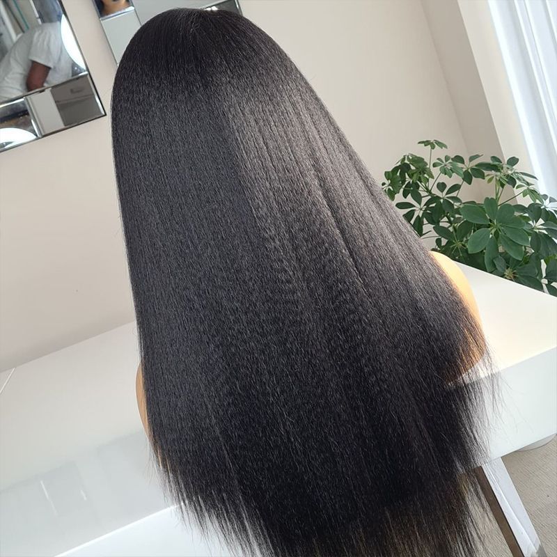 外贸欧美假发女 非洲黑色中分长直发 跨境电商货源 前蕾丝wigs