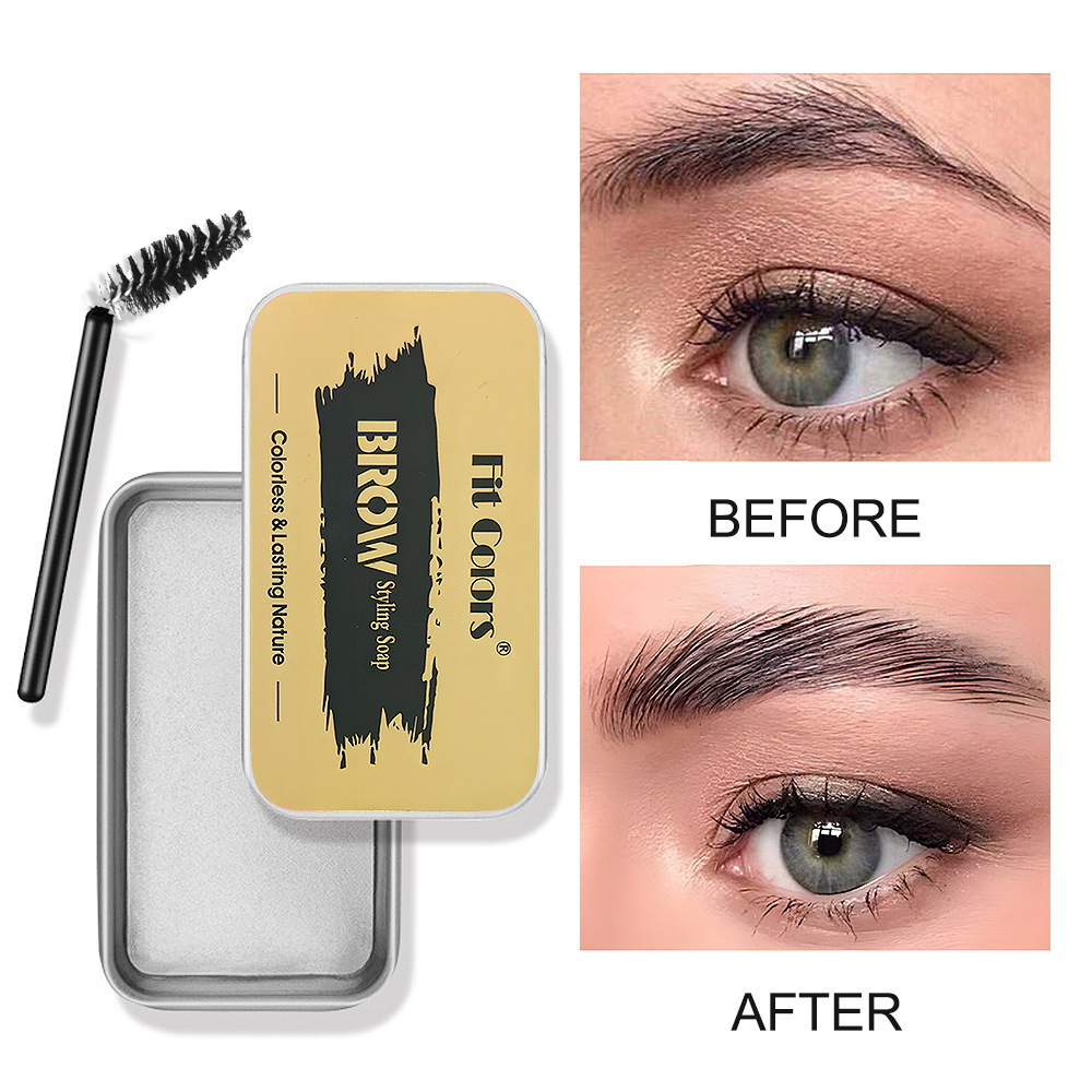 Fit Colors野生眉毛定型膏外贸爆款无色眉毛皂跨境款eyebrow soap