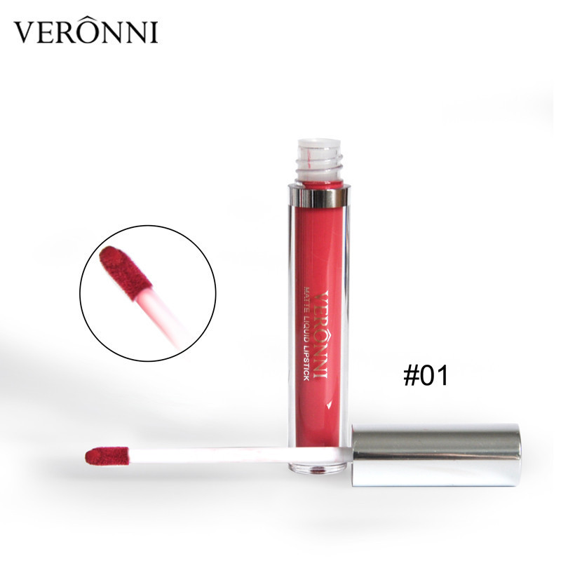 VERONNI 丝绒哑光不粘杯唇釉不易掉色唇泥轻薄防水易上色唇霜网红