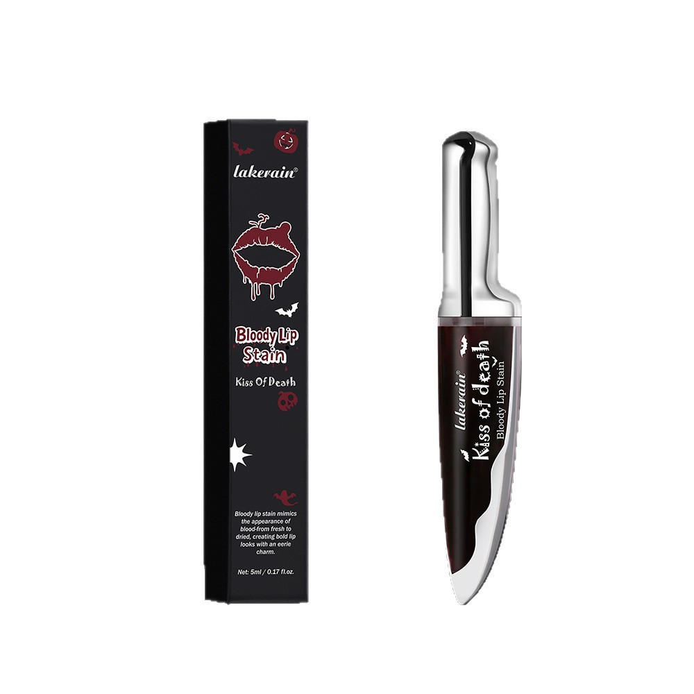 跨境lakerain万圣节唇彩彩妆kiss of death bloody lip stain唇釉