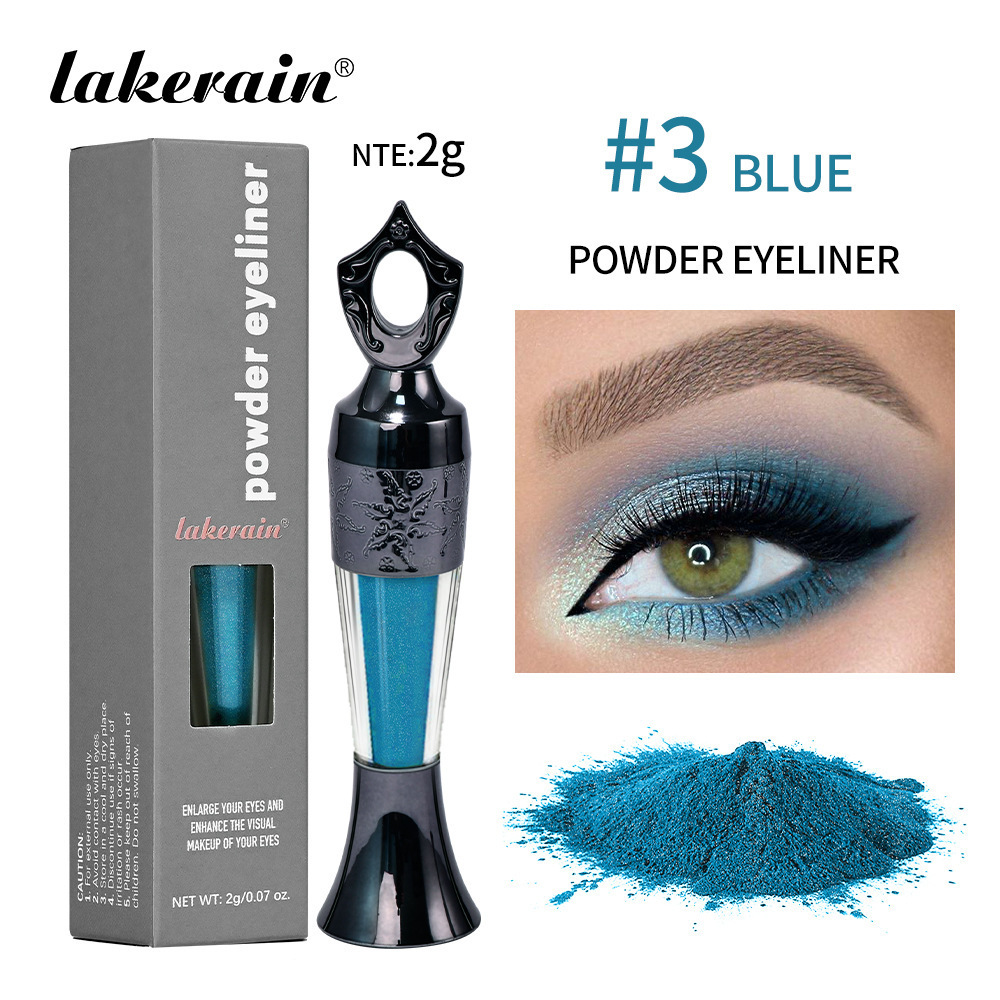 跨境彩妆lakerain沙伊德眼线粉彩色粉末眼线黑色绿色粉Eye Powder