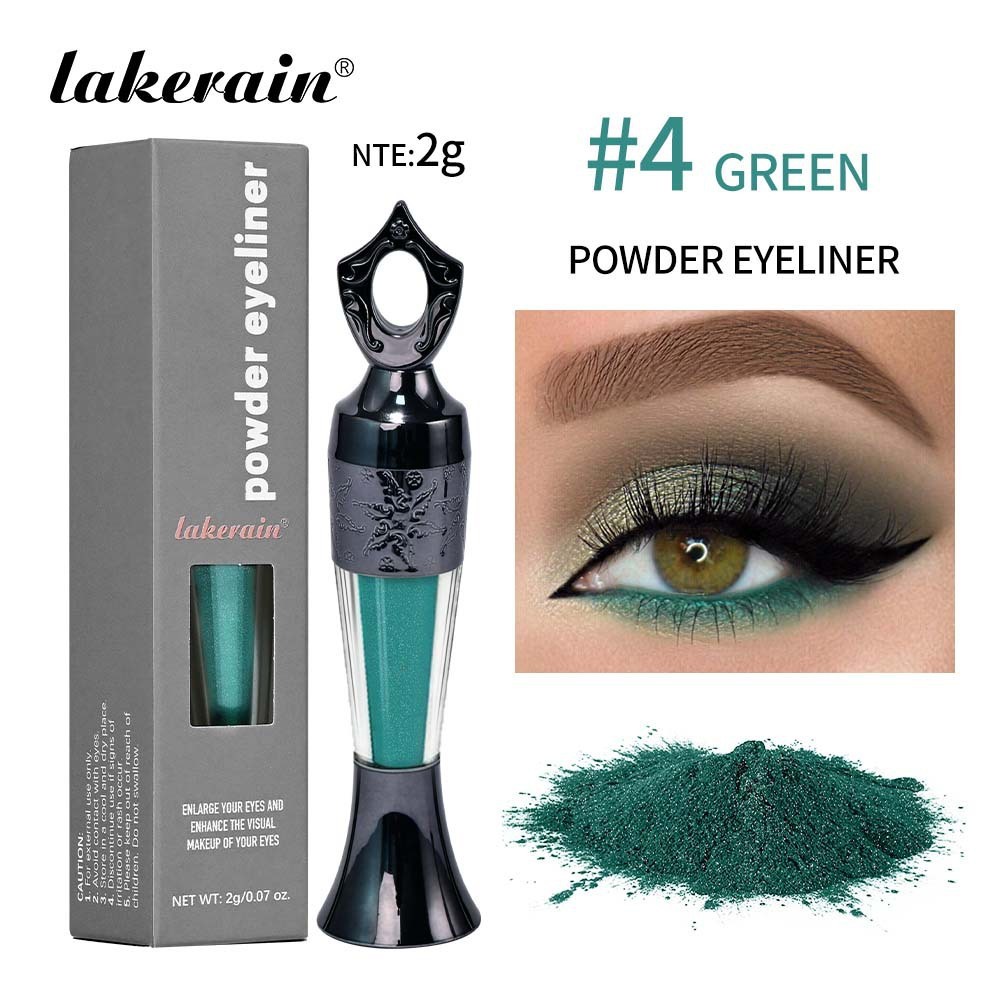 跨境彩妆lakerain沙伊德眼线粉彩色粉末眼线黑色绿色粉Eye Powder