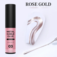 5ml plastic bottle pull tab adhesive 03 (rose gold)