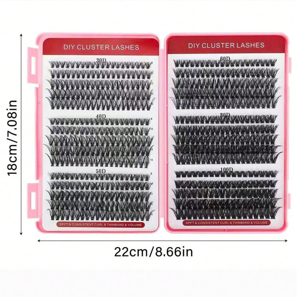 30D 100D混合睫毛延长簇8-16mm天然长浓密阶段假睫毛簇