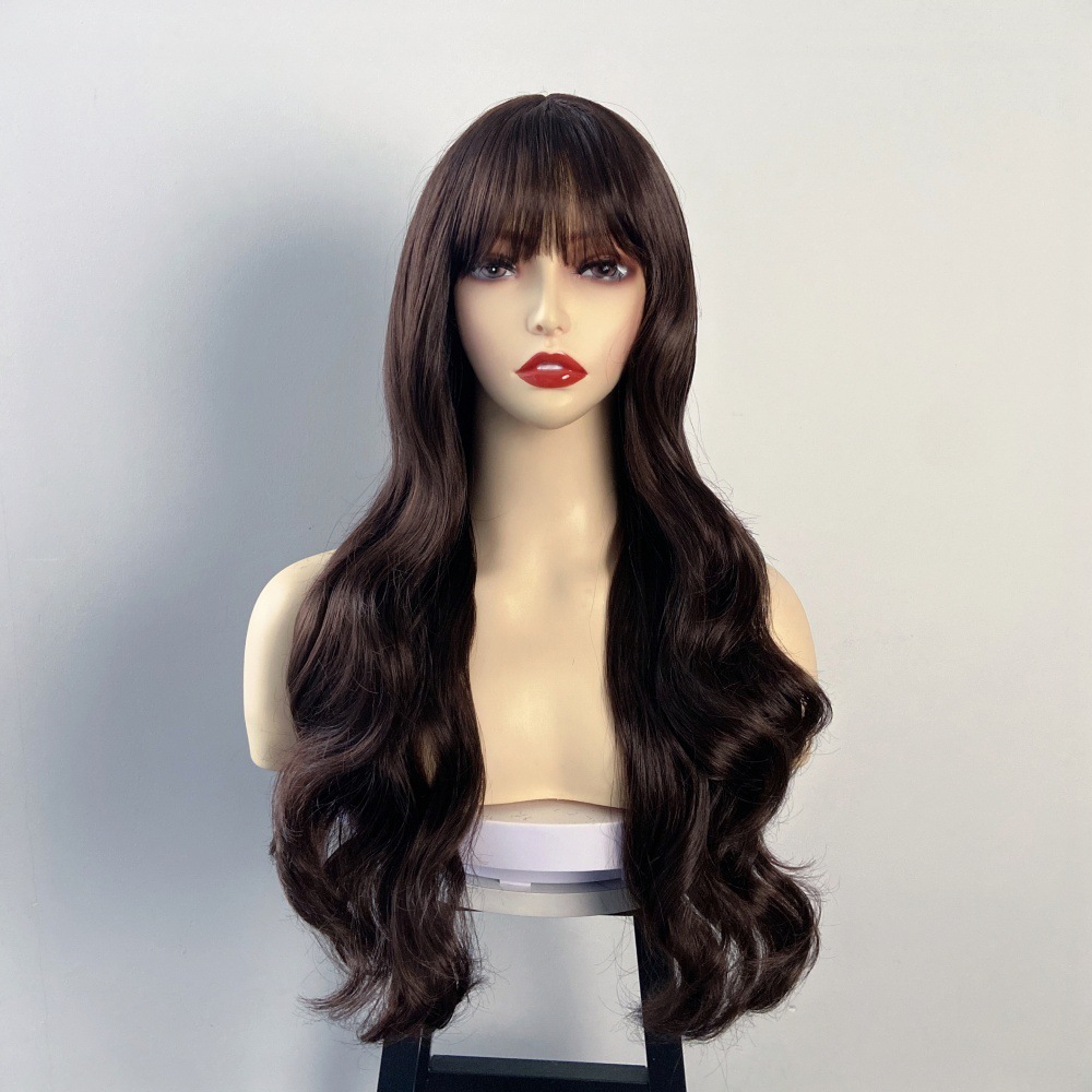 假发女速卖通货源长卷发大波浪齐腰长发化纤头套长卷发女厂家现货