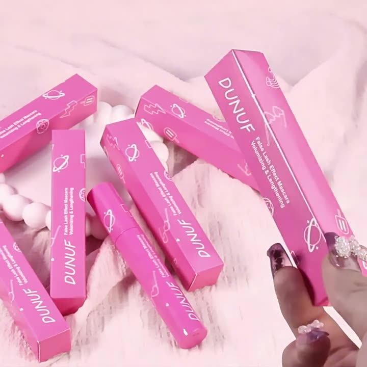 跨境彩妆DUNUF粉管纤细睫毛膏细毛细头浓密刷头设计纤长卷翘款5g