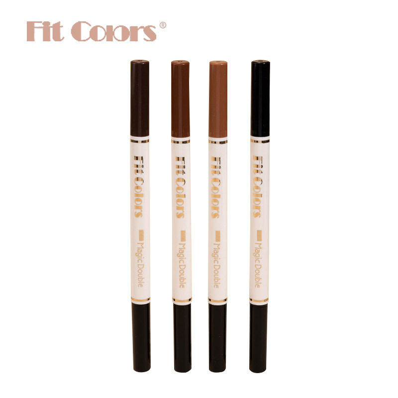 彩妆跨境Fit Colors双头水眉笔 欧美持妆不易晕染砍刀眉笔眼线