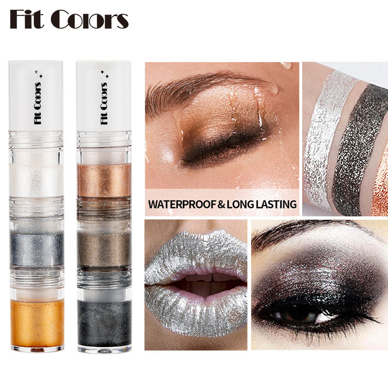 FIt colors液体眼影3节烟熏眼影妆闪粉珠光哑光网红外贸彩妆便携