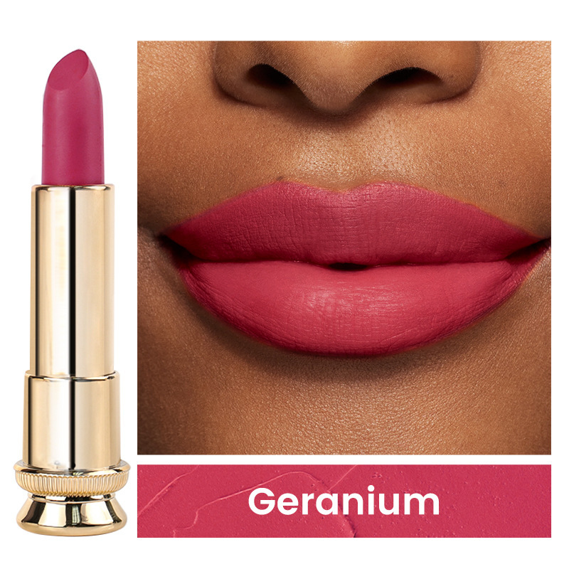 跨境现货丝绒不粘杯黑金管哑光中性口红无logo新款Matte Lipstick