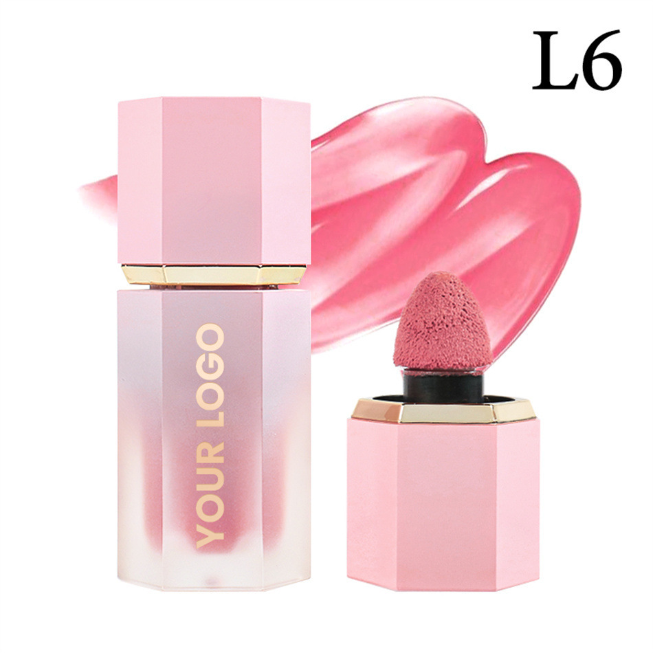 小单快定外贸8色腮红无Logo液体腮红跨境小批量印刷Liquid Blush