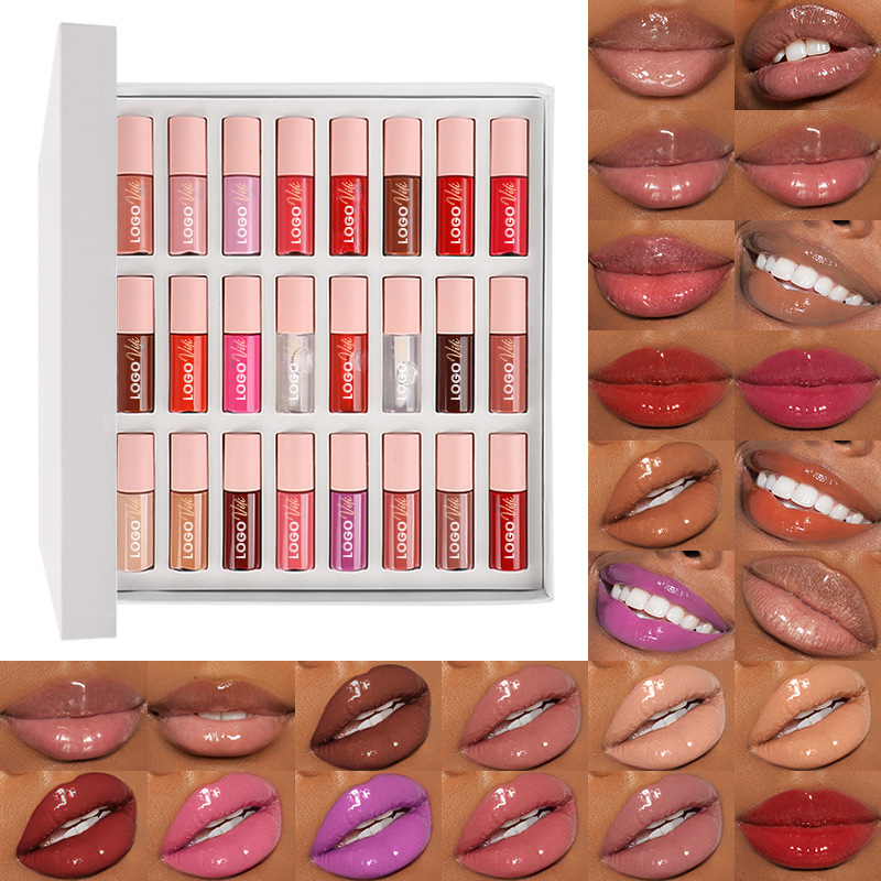 跨境爆款迷你瓶唇彩套装无logo唇釉厂家外贸批发Lip Gloss Set