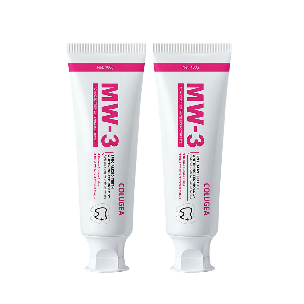 TK跨境temu热销款美白益生菌MW-3牙膏去牙渍口臭防蛀清新口气牙膏