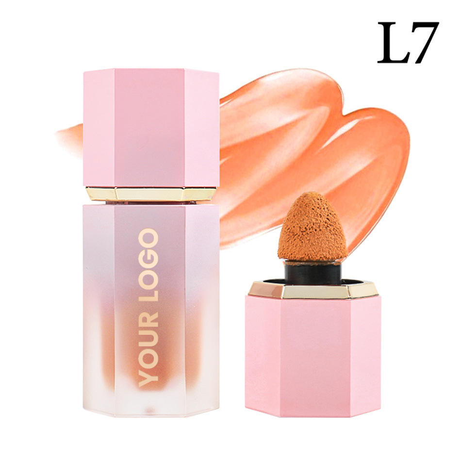 小单快定外贸8色腮红无Logo液体腮红跨境小批量印刷Liquid Blush
