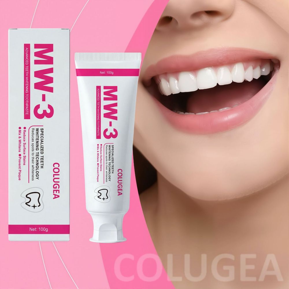 TK跨境temu热销款美白益生菌MW-3牙膏去牙渍口臭防蛀清新口气牙膏