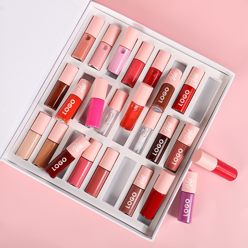 跨境爆款迷你瓶唇彩套装无logo唇釉厂家外贸批发Lip Gloss Set