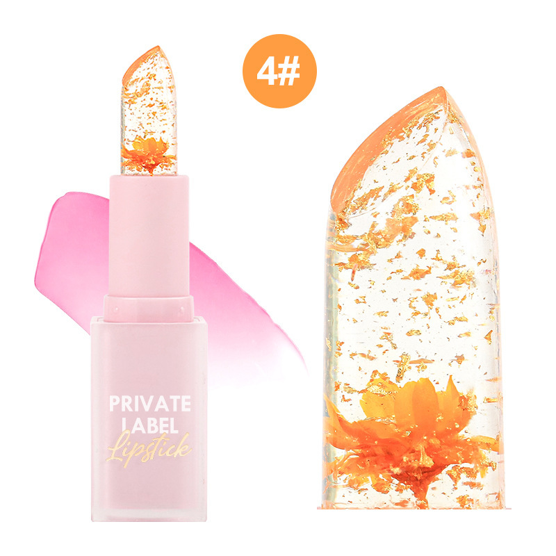 跨境无logo小批量变色口红自然滋润保湿 Flower Lipstick