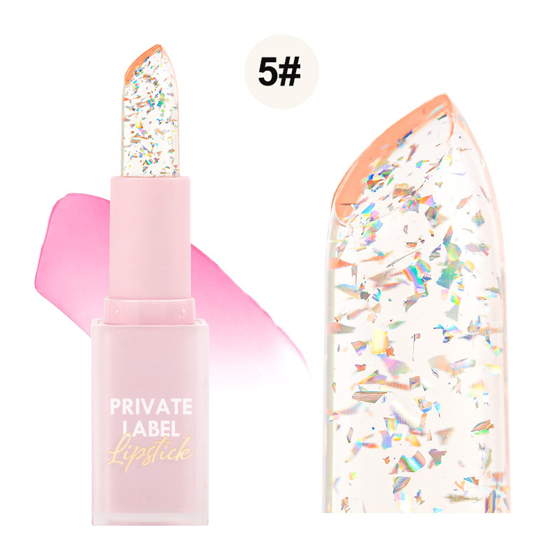 跨境无logo小批量变色口红自然滋润保湿 Flower Lipstick