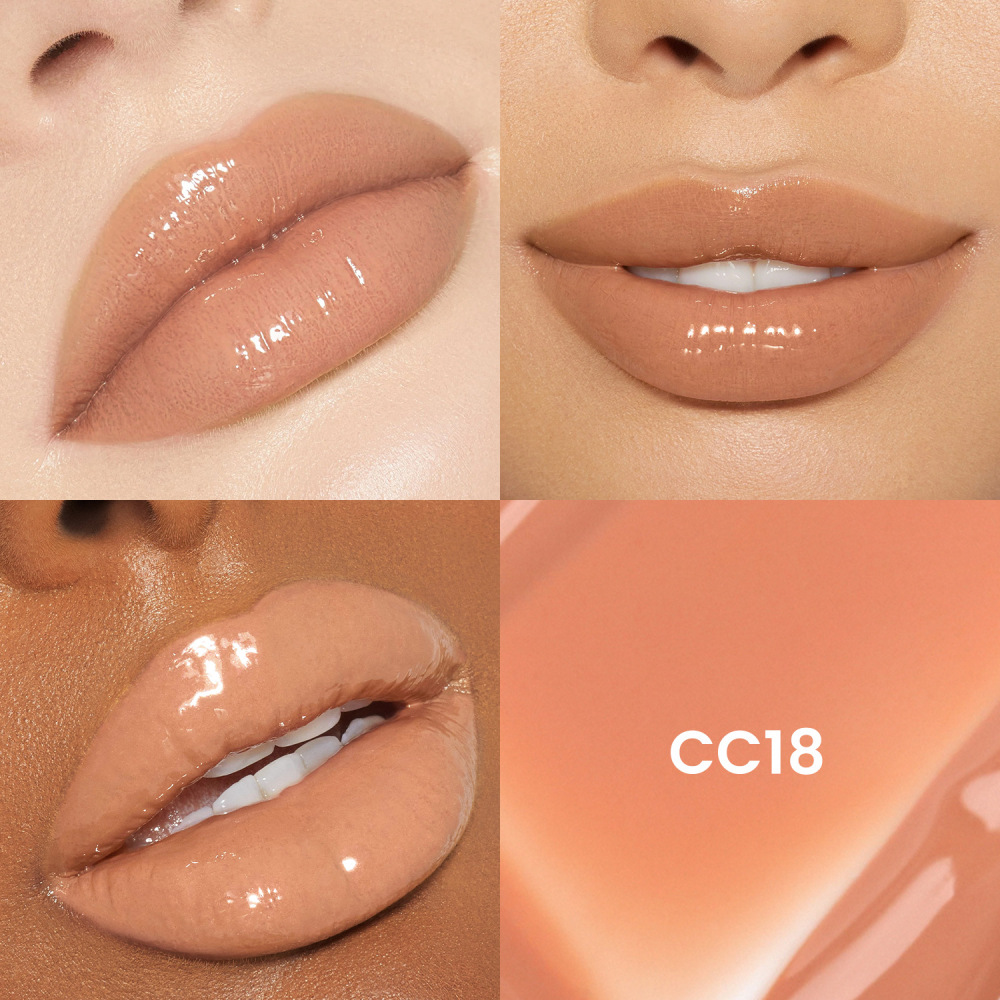 外贸跨境水果钻石圆形唇彩无logo唇釉丰唇透明彩妆现货lip gloss