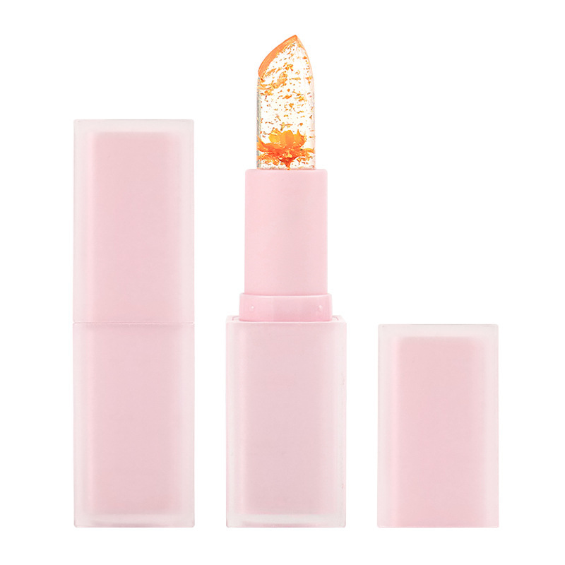 跨境无logo小批量变色口红自然滋润保湿 Flower Lipstick