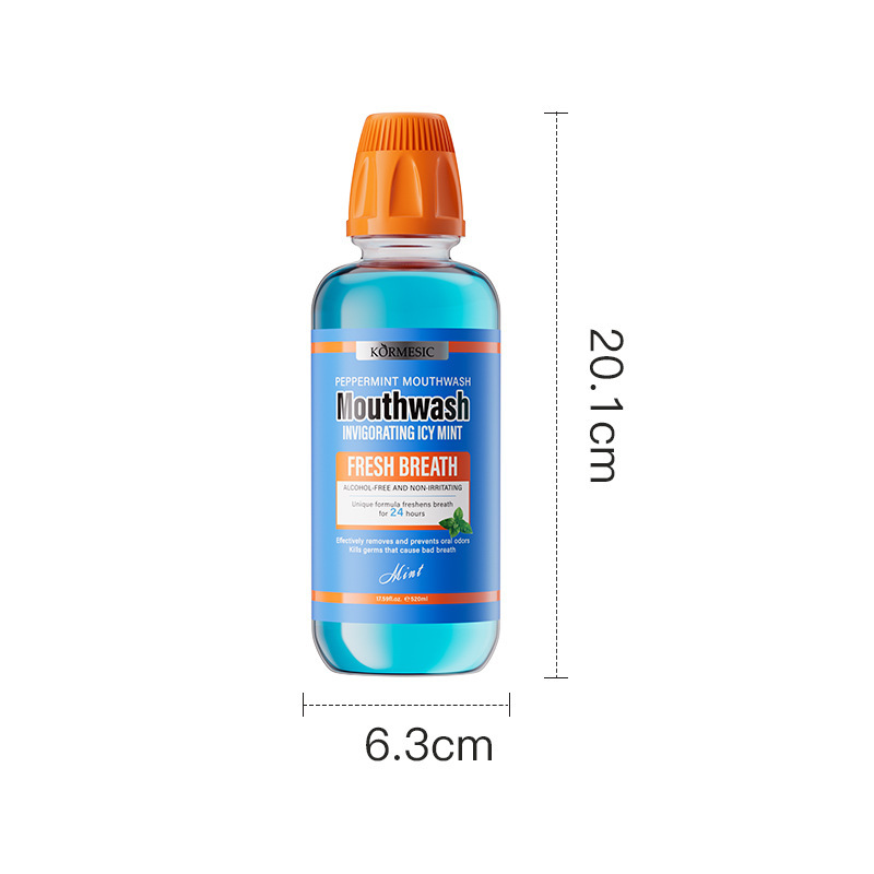KORMESIC全英文温和薄荷漱口水mouthwash清新跨境外贸厂家批发