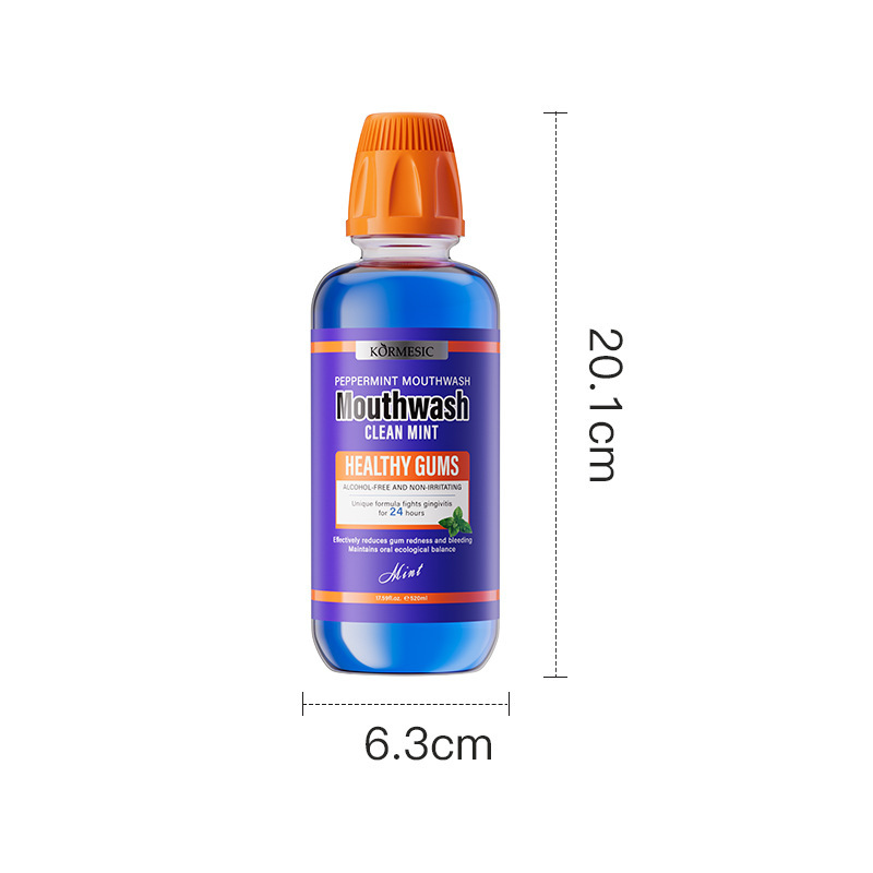 KORMESIC全英文温和薄荷漱口水mouthwash清新跨境外贸厂家批发
