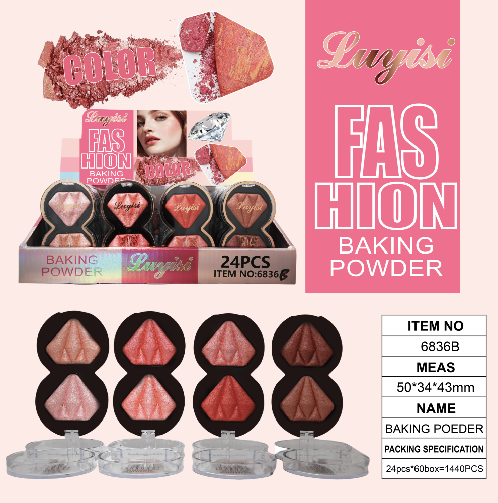 Dual-tone Blush Compact with Sparkle