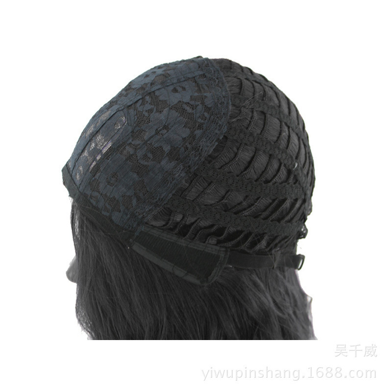 cos假发自带反翘 鬼灭之刃 真菰 层次蓬松感黑色短发 cos动漫假发