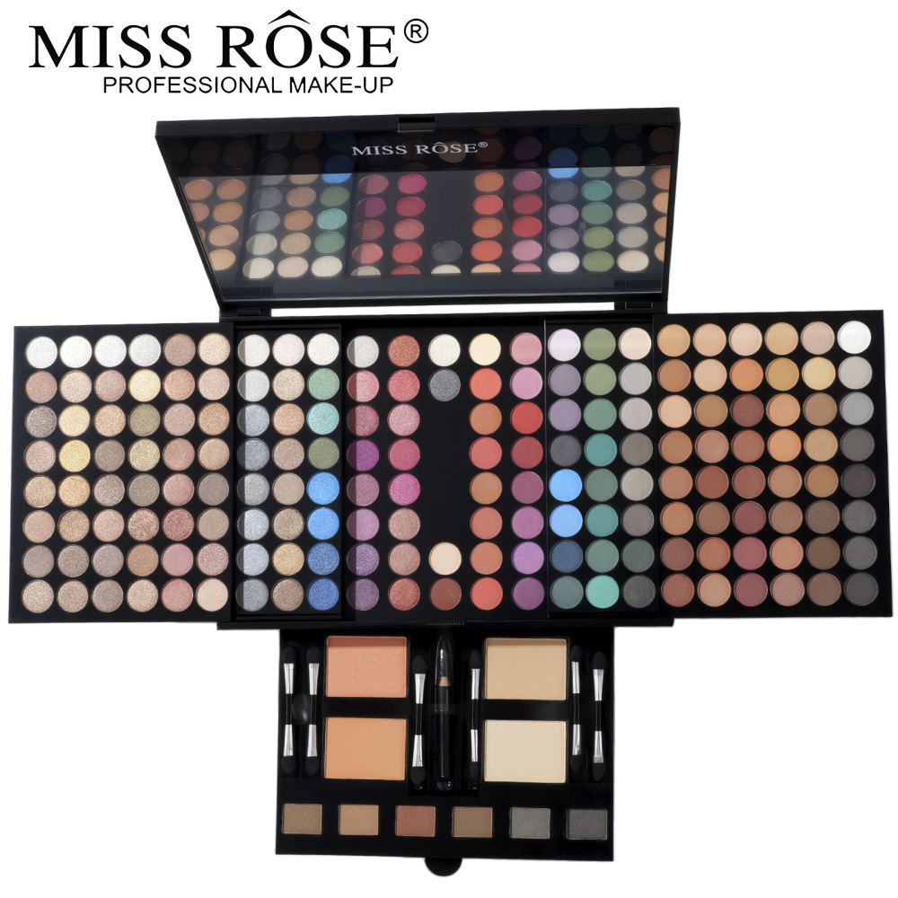 MISSROSE跨境钢琴盒彩妆盘眼影腮红套装180色修容化妆盒人鱼姬色