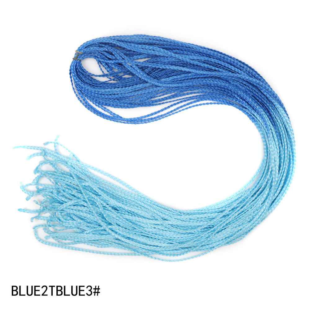 zizi 欧美假发脏辫细三股辫 30inch化纤渐变色小辫子假发