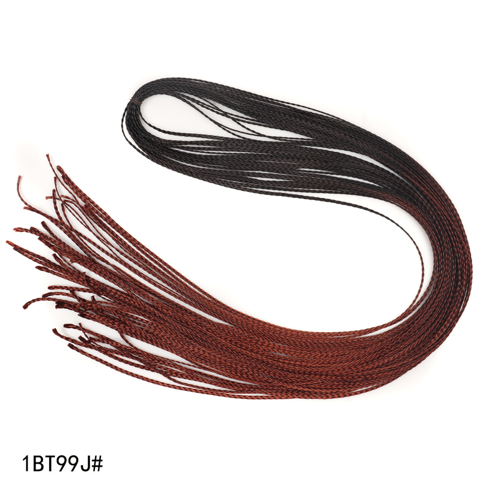 Zizi European and American Wig: Dirty Braids, Fine Three-Strand Braids, 30-inch Synthetic Gradient Color Small Braid Wig