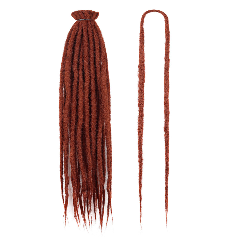 跨境欧美嘻哈雷鬼假发化纤钩针发dread lock double脏辫双尾脏辫