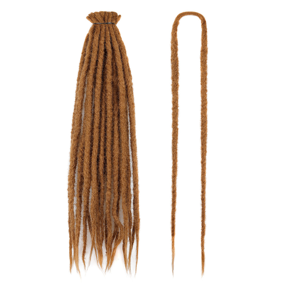 跨境欧美嘻哈雷鬼假发化纤钩针发dread lock double脏辫双尾脏辫
