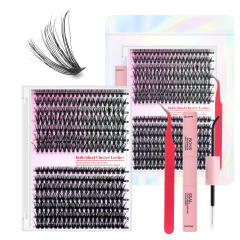 30D/40D Mix 14 Rows + Dual-Head Glue + Tweezers 1 Set
