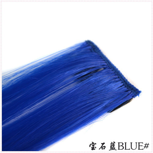 彩色BB卡假发片长直发单卡一片式彩色接发片渐变挂耳漂染假发