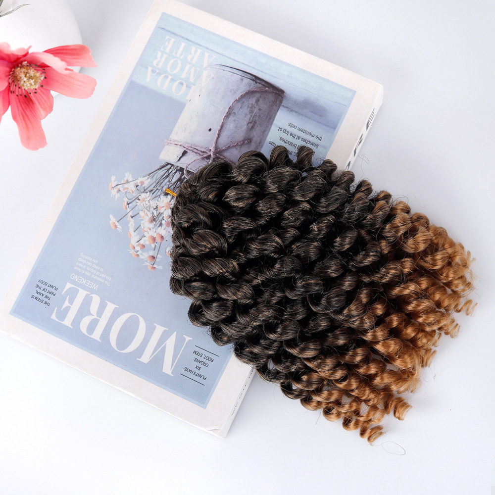 WANDCURLhair 20根8寸豌豆扣钩针发非洲女性手钩接发脏辫假发
