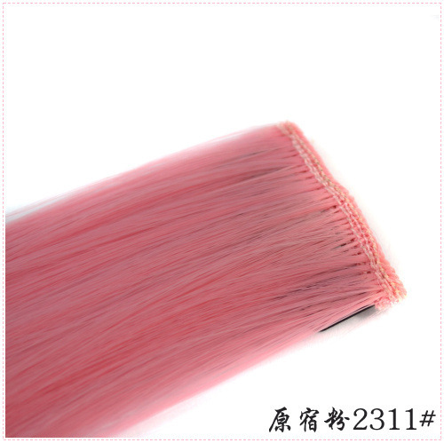 Colored BB Weft Hair Extensions - Long Straight Single Weft Colored Hair Wefts - Gradient Ear Hanging Bleached Hair Extensions