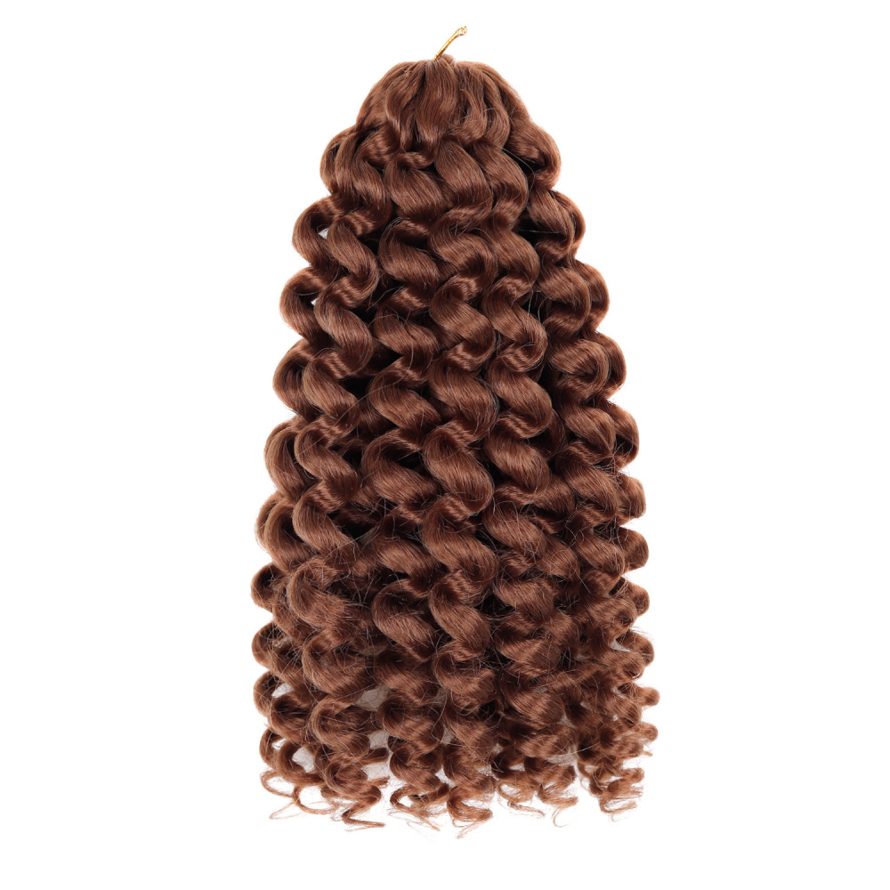 WANDCURLhair 20-piece 8-inch Pea Curl Crochet Hair for African Women, Hand-Crocheted Braided Wigs