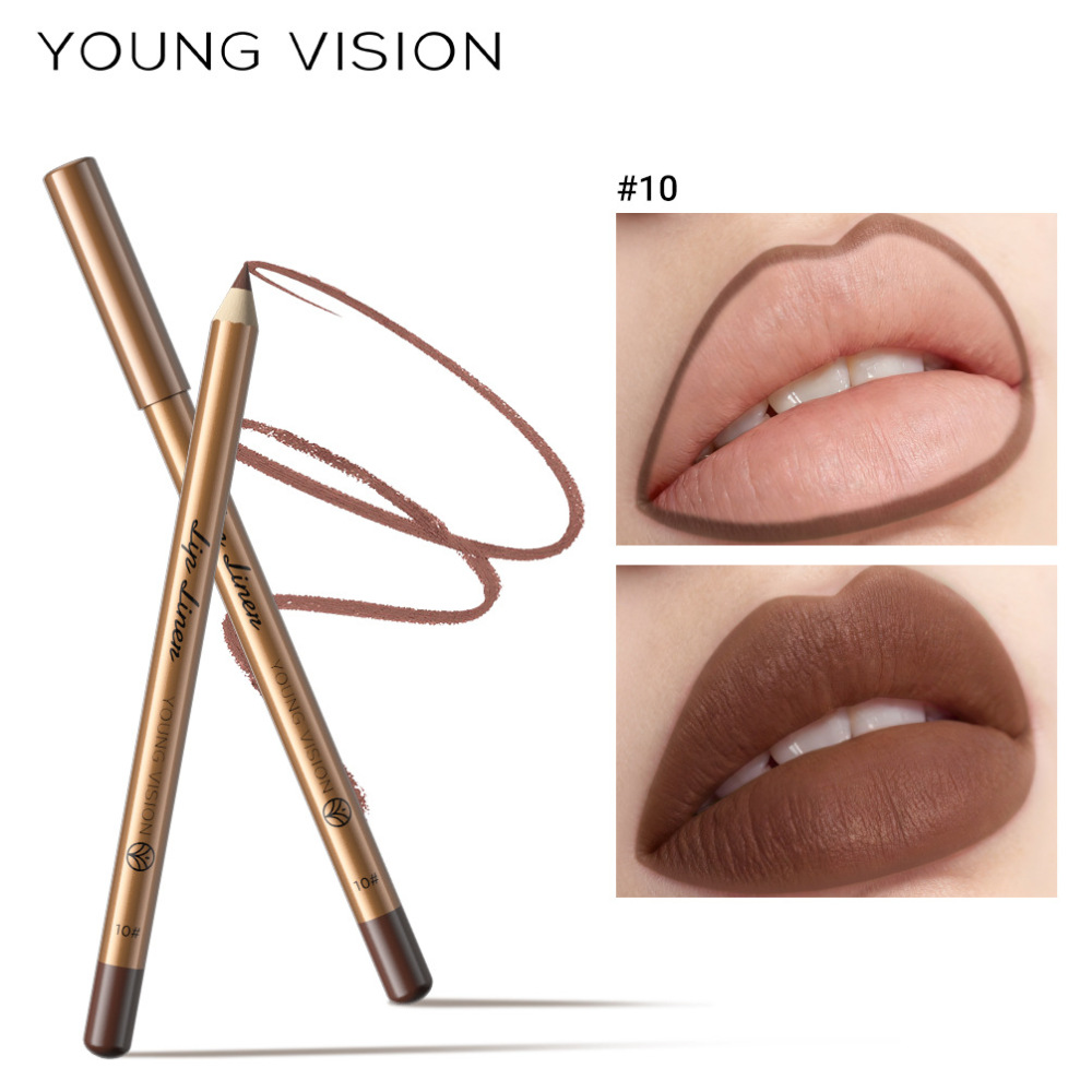 YOUNG VISION 12-color Matte Lip Liner Nude Base Lip Contour Pencil for Lip Shape Definition, Easy to Use