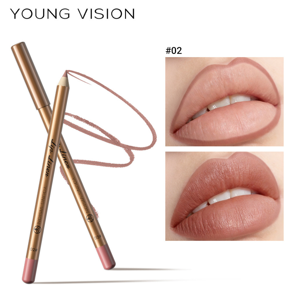 YOUNG VISION 12-color Matte Lip Liner Nude Base Lip Contour Pencil for Lip Shape Definition, Easy to Use
