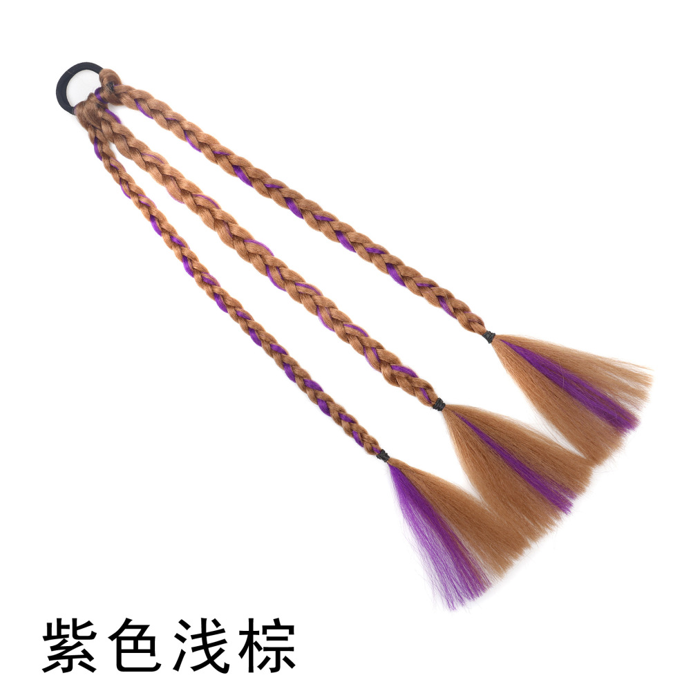 彩色酷妹拳击辫假发 欧美拳击辫假发辫子  雷鬼嘻哈脏辫辫子马尾