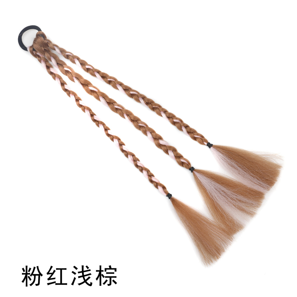 彩色酷妹拳击辫假发 欧美拳击辫假发辫子  雷鬼嘻哈脏辫辫子马尾