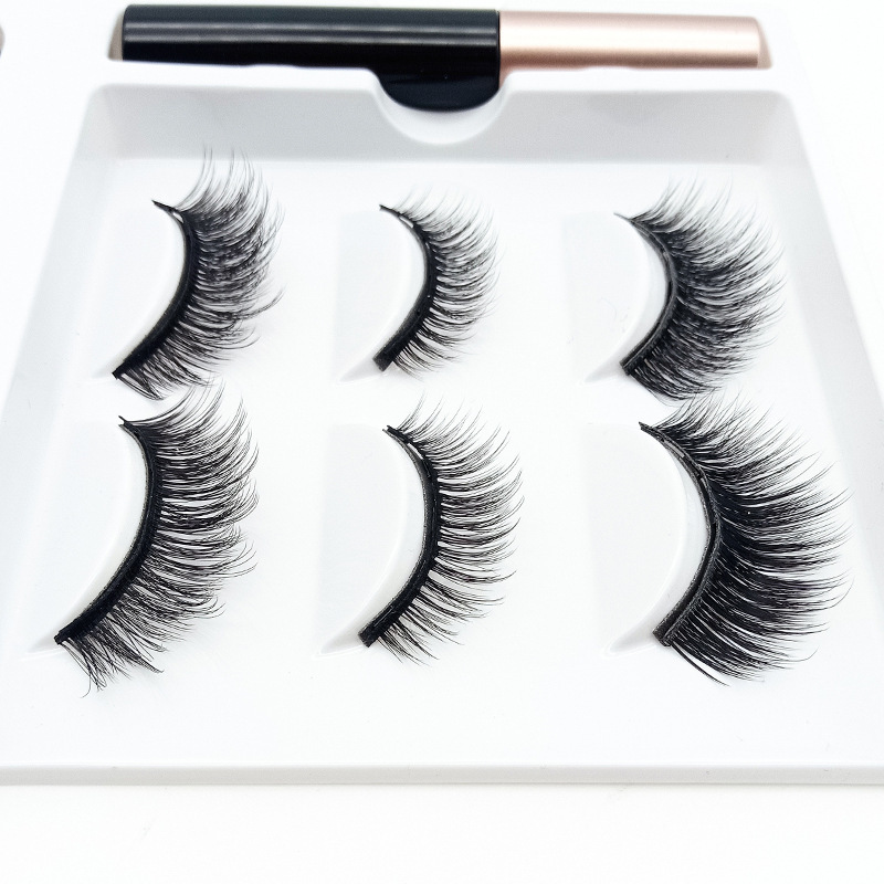 欧 美磁 吸假睫毛磁 性五磁铁3pcs平度眼睫毛magnetic eyelash