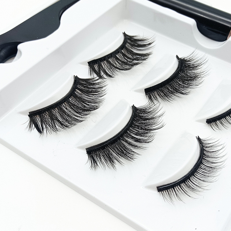 欧 美磁 吸假睫毛磁 性五磁铁3pcs平度眼睫毛magnetic eyelash