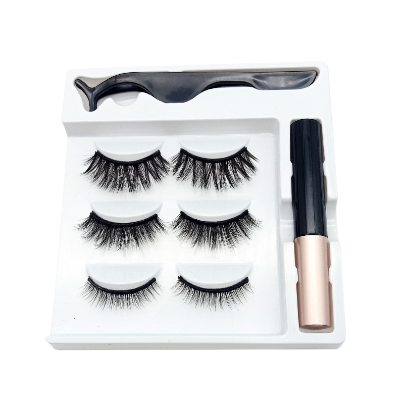 欧 美磁 吸假睫毛磁 性五磁铁3pcs平度眼睫毛magnetic eyelash