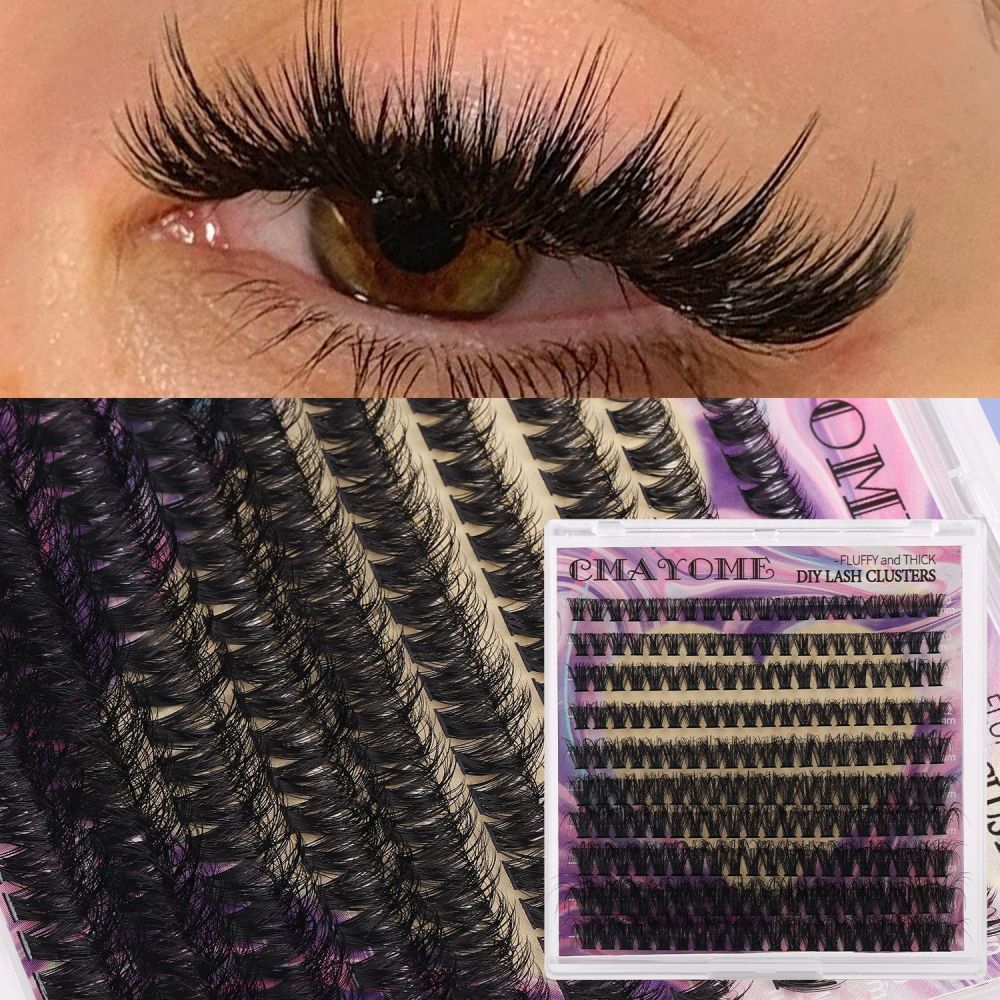 欧美跨境外贸单簇分段DIY假睫毛60D+80D+100D自然卷翘浓密眼睫毛